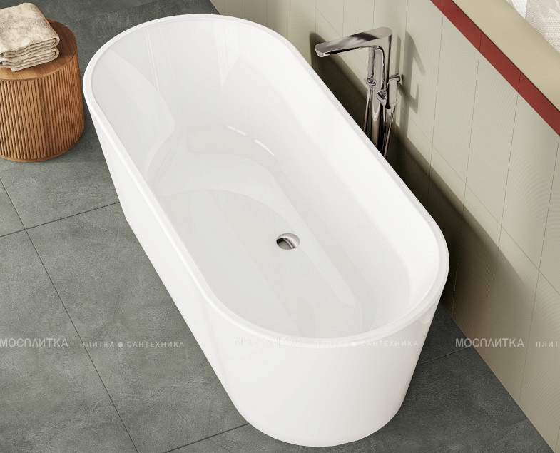 Акриловая ванна 180х80 см VitrA Geo 65380006000 белая - изображение 5