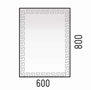 Зеркало Corozo Меандр 60 см SD-00001318 белое c подсветкой - 4 изображение