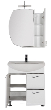 Комплект мебели для ванной Aquanet Моника 75 белый раковина Стиль - 4 изображение