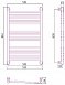 Полотенцесушитель водяной Сунержа Флюид+ 80х50 см 00-0222-8050 без покрытия - 5 изображение