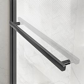 Душевая дверь Vincea Slim Soft VDS-1SS140CLGM, 140, вороненая сталь, стекло прозрачное
