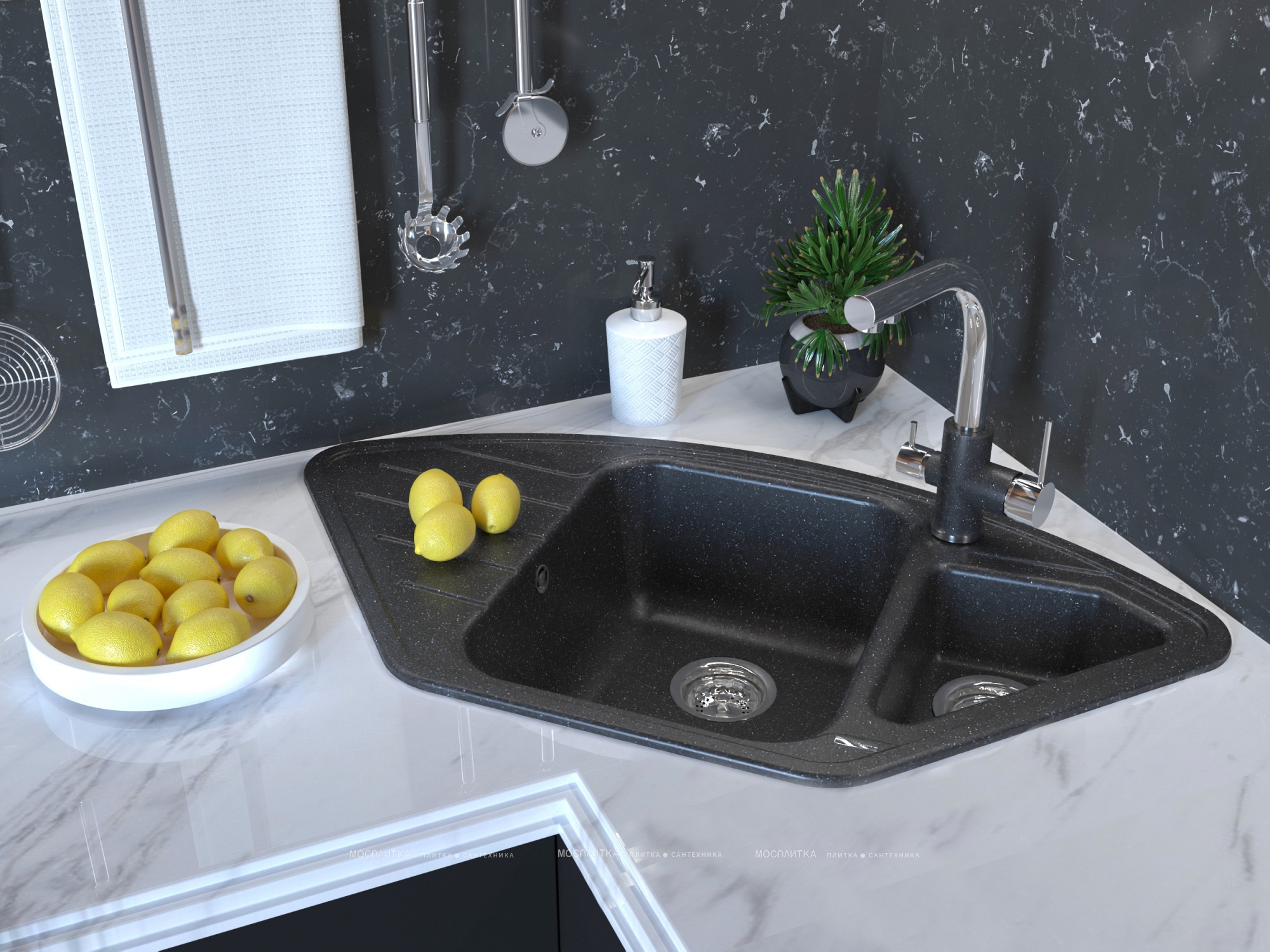Мойка кухонная Paulmark Wiese PM529050-BLM черный металлик - изображение 3