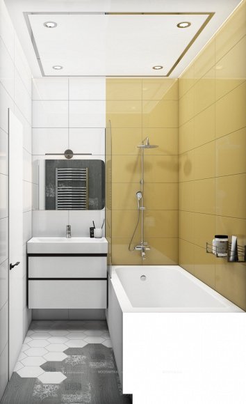 Дизайн Ванная в стиле Современный в белом цвете №12985 - 5 изображение