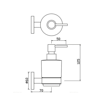 Дозатор для жидкого мыла Jaquar Continental ACN-CHR-1135N, хром - 2 изображение
