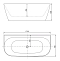 Акриловая ванна Allen Brau Priority 170x78 2.31003.21/AM белый матовый (панель антрацит) - 3 изображение