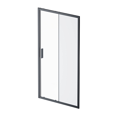 Душевая дверь Am.Pm Gem 110 см W90G-110-1-195BM стекло прозрачное / матовое, профиль черный
