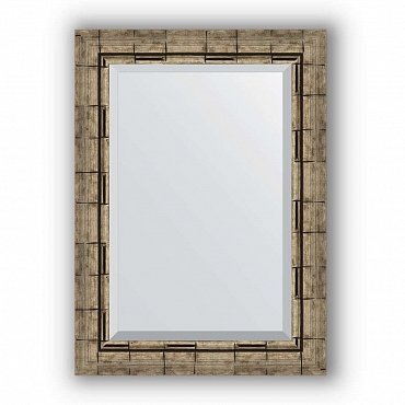 Зеркало в багетной раме Evoform Exclusive BY 1126 53 x 73 см, серебряный бамбук