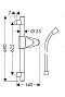 Душевая штанга Hansgrohe Unica’D 27933000 65 см, хром sntx - изображение 2