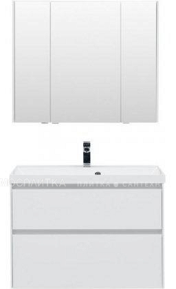 Комплект мебели для ванной Aquanet Гласс 90 белый - изображение 2