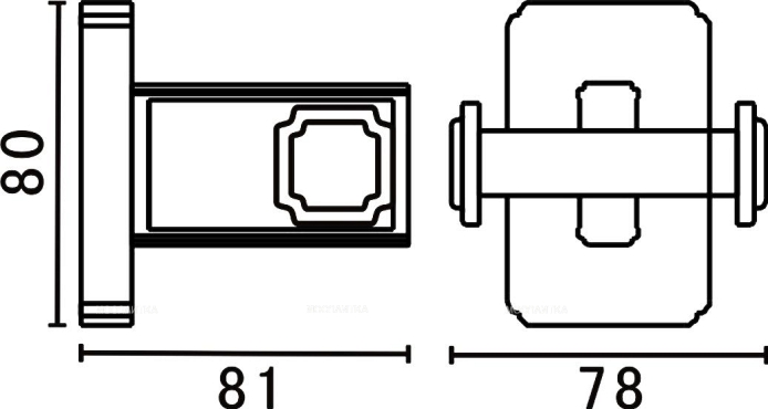 Крючок Art&Max Gotico AM-E-4886AQ - 3 изображение