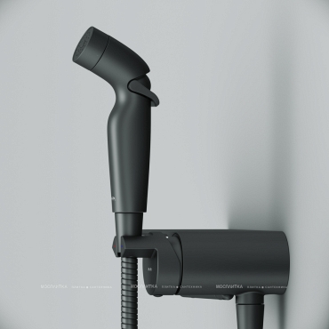 Гигиенический душ Am.Pm Func F0H8F922 со смесителем, матовый черный - 5 изображение