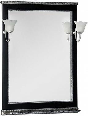 Зеркало Aquanet Валенса 70 00180298 черный краколет / серебро