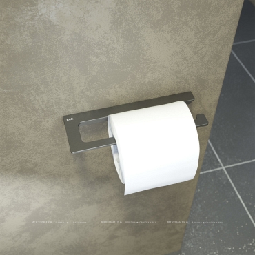 Держатель туалетной бумаги IDDIS Slide без крышки, сплав металлов, графит SLIGM00i43 - 3 изображение