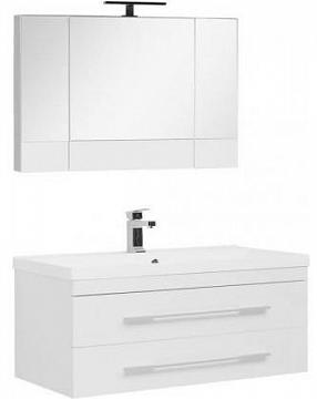 Комплект мебели для ванной Aquanet Нота 100 белый зеркало камерино