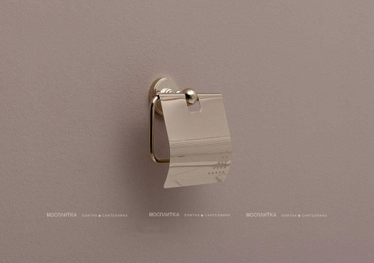 Держатель туалетной бумаги Aquanet 4686, золото - 2 изображение