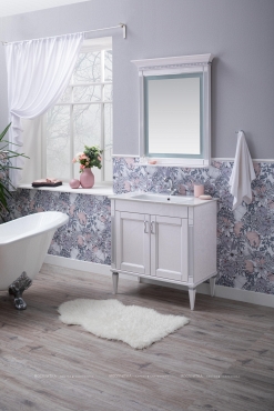 Комплект мебели для ванной Aquanet Селена 90 белый/серебро - 9 изображение