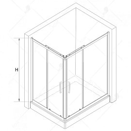 Душевой уголок RGW CL-44 В 32094480-14 80x100 см дверь раздвижная стекло прозрачное черный