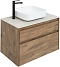 Комплект мебели для ванной Aquanet Nova Lite 75 см 249515, 2 ящика, коричневый - 12 изображение