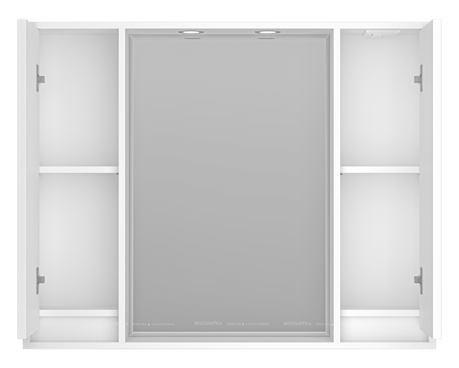 Зеркальный шкаф Brevita Balaton 100 см BAL-04100-01-011 с подсветкой, белый - изображение 3