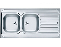 Кухонная мойка Alveus Classic 100 1009084 нержавеющая сталь в комплекте с сифоном