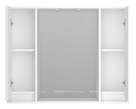 Зеркальный шкаф Brevita Balaton 100 см BAL-04100-01-011 с подсветкой, белый - 3 изображение
