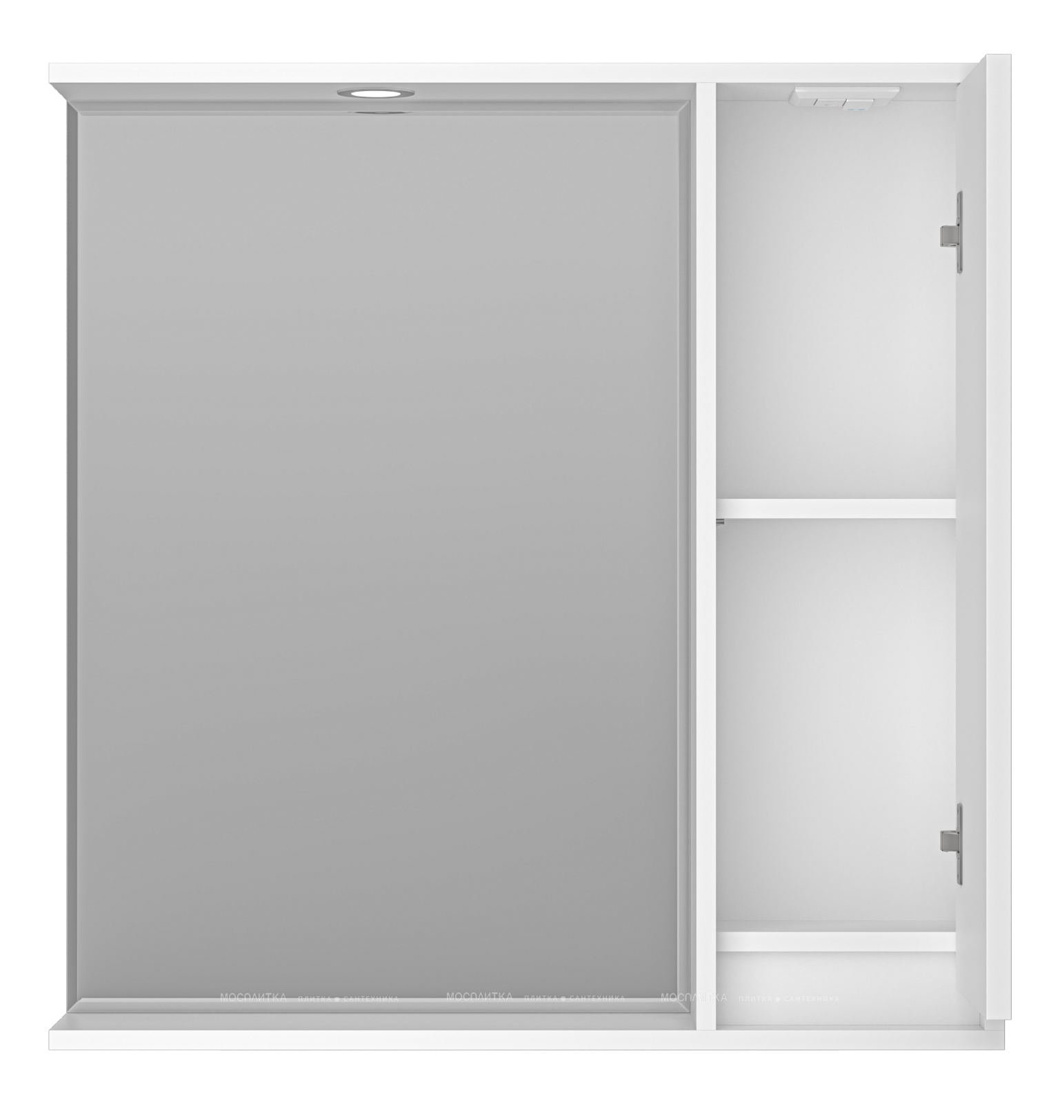 Зеркальный шкаф Brevita Balaton 80 см BAL-04080-01-П правый, с подсветкой, белый - изображение 3
