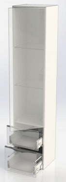 Шкаф-пенал Aquanet Эвора 40 R белый - 7 изображение