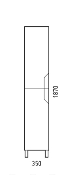 Шкаф-пенал Corozo Юта 35 см SD-00000911 белый - 5 изображение