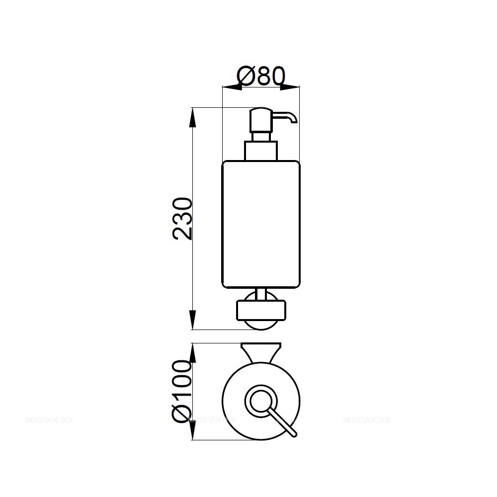 Дозатор жидкого мыла Webert Opera OA500201065, бронза - изображение 2