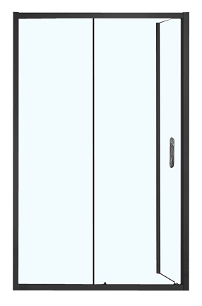 Душевой уголок Azario Milton 120х80 см AZ-ND1131-L 1200 BLACK профиль черный, стекло прозрачное