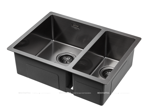 Мойка кухонная Paulmark Annex PM545944-GML вороненая сталь - 2 изображение