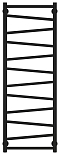 Полотенцесушитель водяной Сунержа Сирокко 120х40 см 31-0253-1240 матовый черный - изображение 2