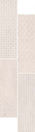 Керамическая плитка Meissen Вставка Sandy Island мозаика серый 14,4x54,2 