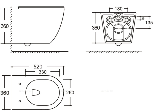 Унитаз подвесной безободковый Creto Logan L5 1005-001-L1W с крышкой-сиденьем микролифт, белый - 12 изображение