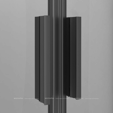 Душевой уголок Am.Pm Gem 100х100 см W90G-401-100BT профиль черный матовый, стекло прозрачное - 4 изображение