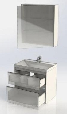 Комплект мебели для ванной Aquanet Гласс 70 белый - 24 изображение
