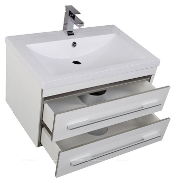 Комплект мебели для ванной Aquanet Верона 75 New белый зеркало камерино - 6 изображение
