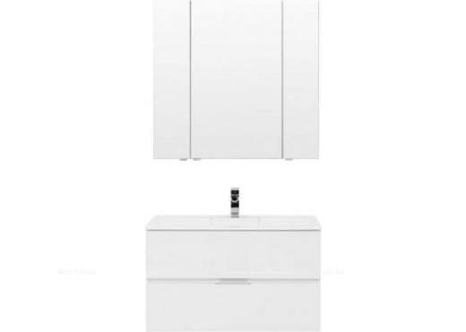 Комплект мебели для ванной Aquanet Алвита 90 белый - 3 изображение