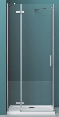 Душевая дверь BelBagno Kraft 100х195 см KRAFT-60/40-C-Cr-R профиль хром, стекло прозрачное