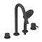 Смеситель для ванны с душем Cezares LEAF-BVDM4-L-NOP матовый черный - 2 изображение