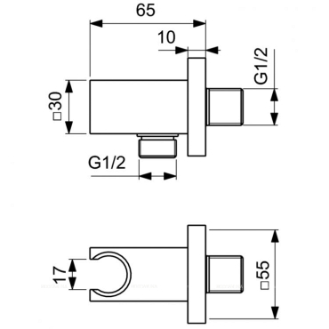 Душевой комплект Ideal Standard Ceratherm ALL in ONE 7 в 1, A7572AA, с термостатом, хром - 4 изображение