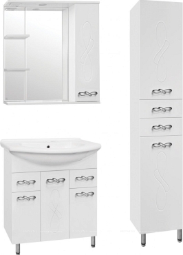 Зеркальный шкаф Style Line Венеция 75/С белый - 2 изображение