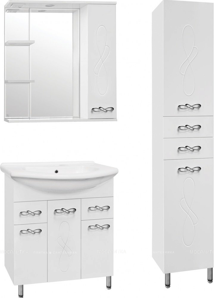 Зеркальный шкаф Style Line Венеция 75/С белый - изображение 2