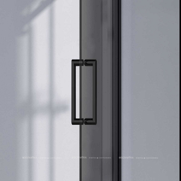Душевой уголок Vincea Como-N 120x90 см, VSR-4CN9012CGB, профиль черный, стекло тонированное - 5 изображение