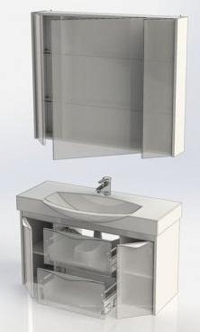 Комплект мебели для ванной Aquanet Франка 105 белый - 11 изображение