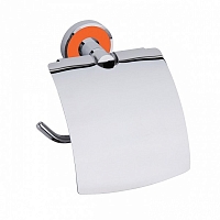 Держатель туалетной бумаги Bemeta Trend-i 104112018g 13.5 x 7 x 15.5 см с крышкой, хром, оранжевый