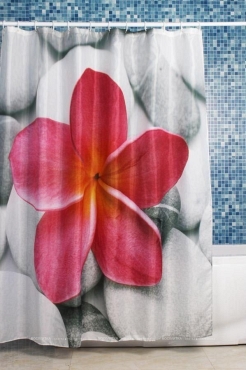 Штора для ванной Aquanet SC3003A 180x180 см навесная, цветок - 2 изображение