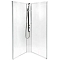 Задние стенки IDO Showerama 10-5 Comfort 90х90 см 558.302.00.1 прозрачное стекло, профиль хром