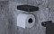 Держатель туалетной бумаги Artwelle Schwarz 7726 с полкой, черный - 3 изображение
