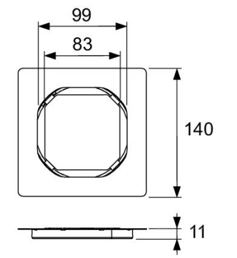 Решетка под плитку TECE Drainpoint S без рамки, 10 см - 2 изображение